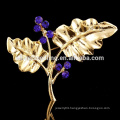 Beautiful Elegant Crystal Bling Rhinestone Flower leaf Brooches wholesale